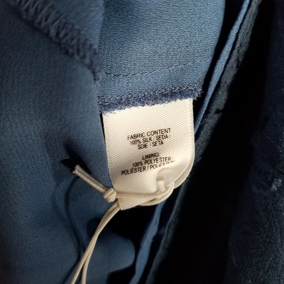 DEREK LAM 10 CROSBY 100% SILK Blue Short Dress - Picture 6 of 11